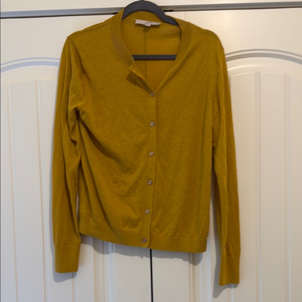 LOFT Mustard Cardigan Sweater